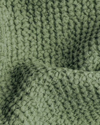 Forest green waffle towel set (3 pcs)