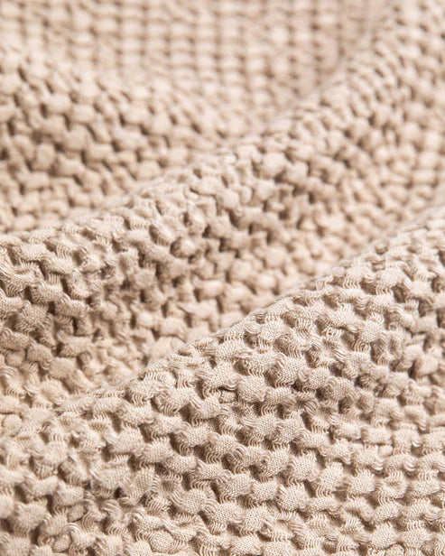 Beige waffle towel set