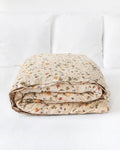 Botanical print linen duvet cover