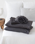 Charcoal gray linen sheet set (4 pcs)