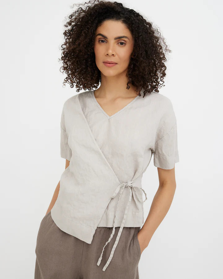 Linen Top JASPER in Natural flax