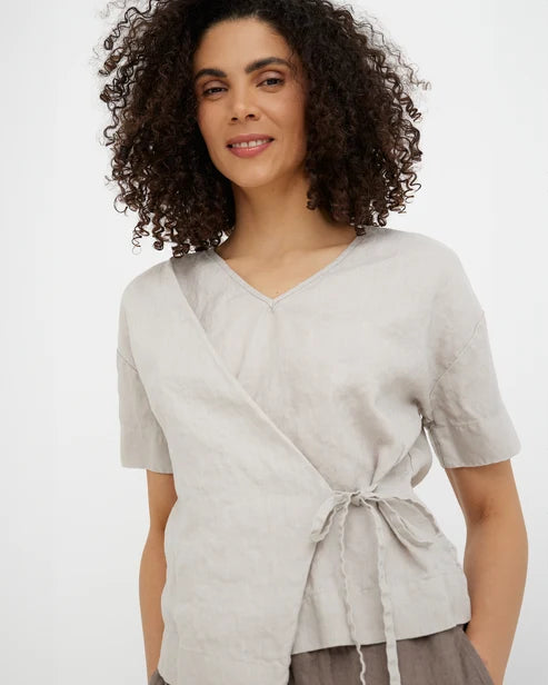 Linen Top JASPER in Natural flax