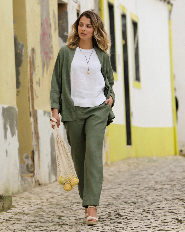 Linen Pants SEATTLE in Mist green