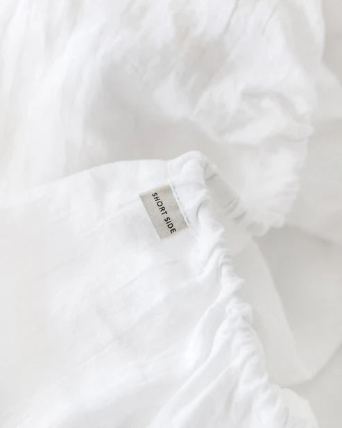 White linen fitted sheet