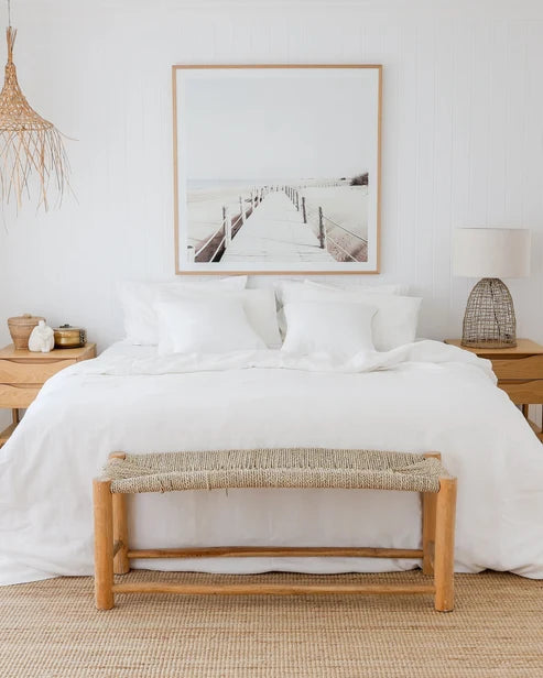 White linen pillowcase