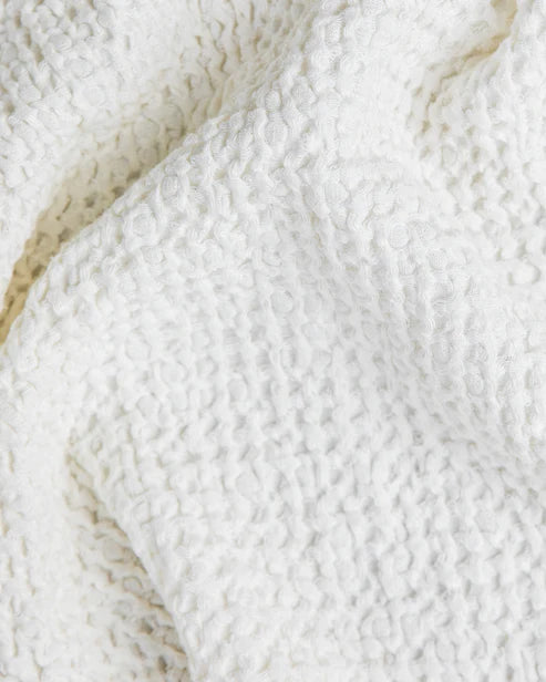 Waffle Bath Towel in White